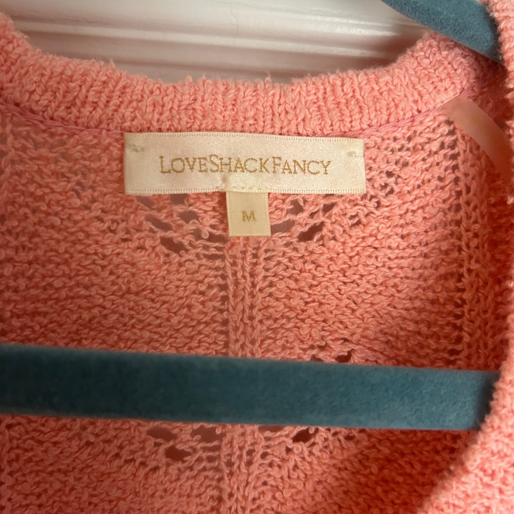 LoveShackFancy Pink Ruffled Cardigan - Picture 4 of 4